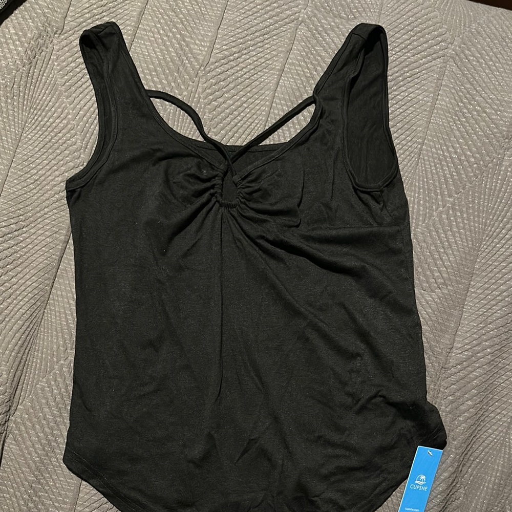 Cupshe Black Sleeveless Bodysuit